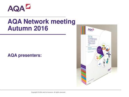 AQA Network meeting Autumn 2016