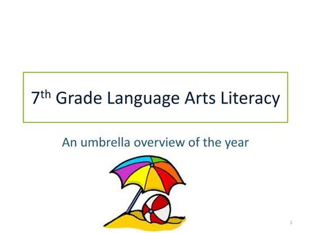 7th Grade Language Arts Literacy