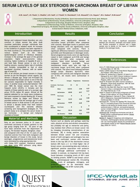 SERUM LEVELS OF SEX STEROIDS IN CARCINOMA BREAST OF LIBYAN WOMEN