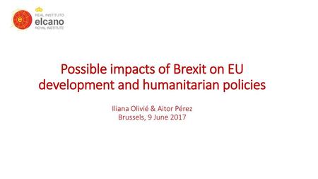 Possible impacts of Brexit on EU development and humanitarian policies