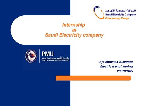 Internship at Saudi Electricity company