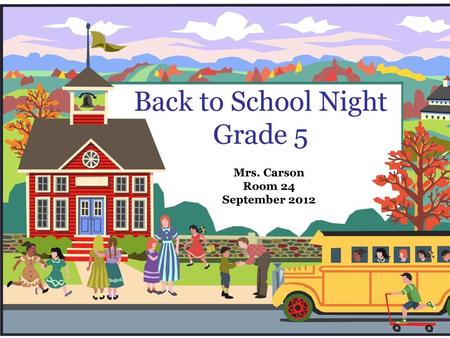 Back to School Night Grade 5