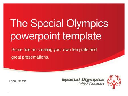 The Special Olympics powerpoint template