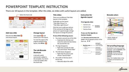 PowerPoint template INSTRUCTION