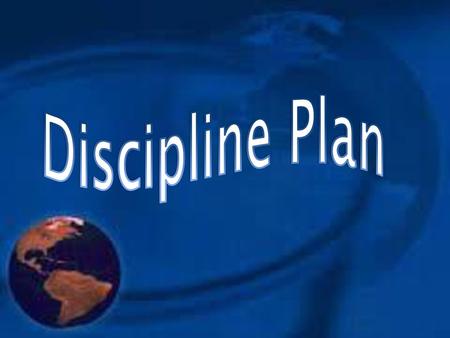 Discipline Plan.