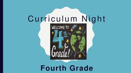 Curriculum Night Fourth Grade.