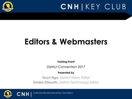 Editors & Webmasters District Convention 2017