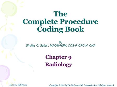 The Complete Procedure Coding Book By Shelley C