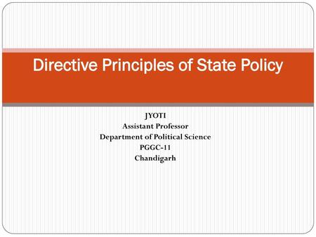 Directive Principles of State Policy