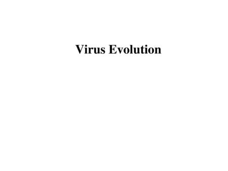 Virus Evolution.