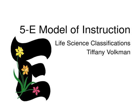 5-E Model of Instruction