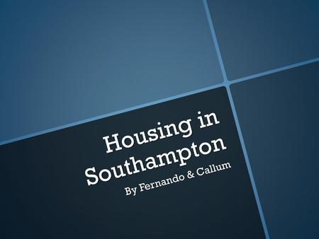 Housing in Southampton