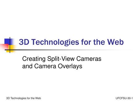 3D Technologies for the Web