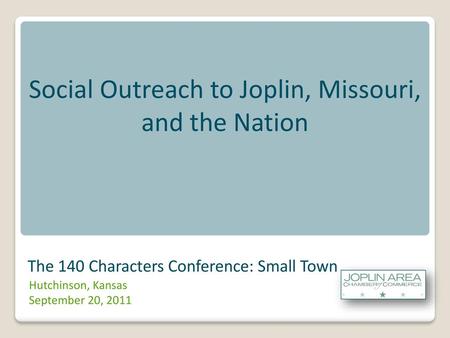 The 140 Characters Conference: Small Town