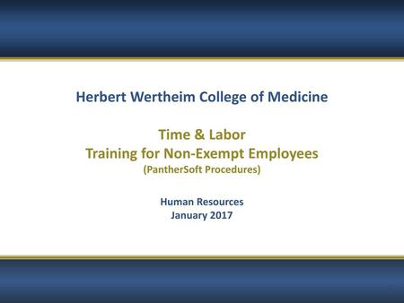 Herbert Wertheim College of Medicine Time & Labor