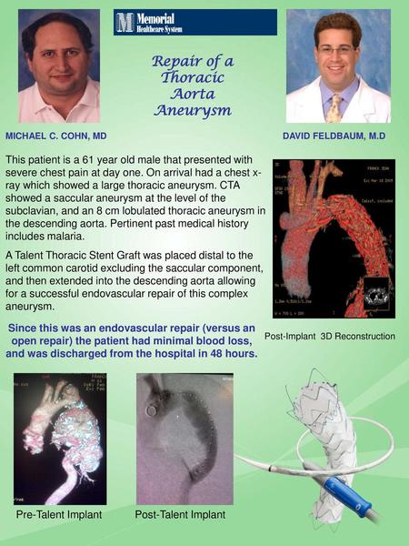 Repair of a Thoracic Aorta Aneurysm