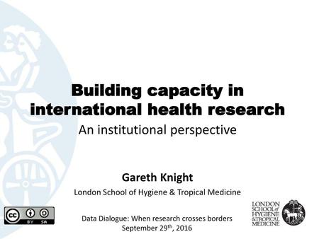 Building capacity in international health research