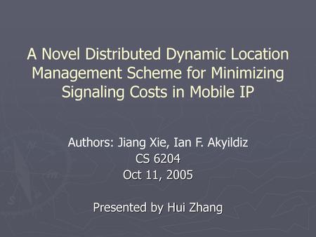 Authors: Jiang Xie, Ian F. Akyildiz