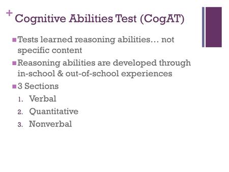 Cognitive Abilities Test (CogAT)