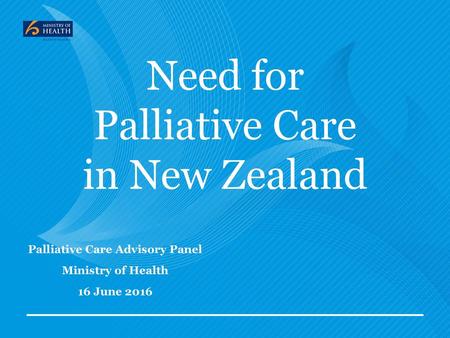 Need for Palliative Care in New Zealand