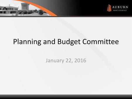 Planning and Budget Committee