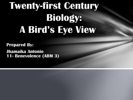 Twenty-first Century Biology: A Bird’s Eye View