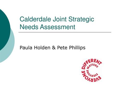 Calderdale Joint Strategic Needs Assessment