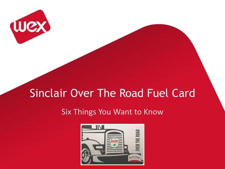 Sinclair Over The Road Fuel Card