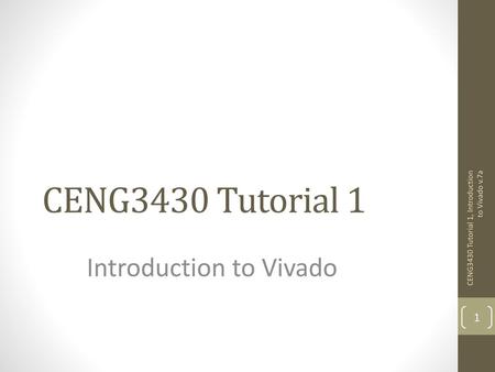 Introduction to Vivado