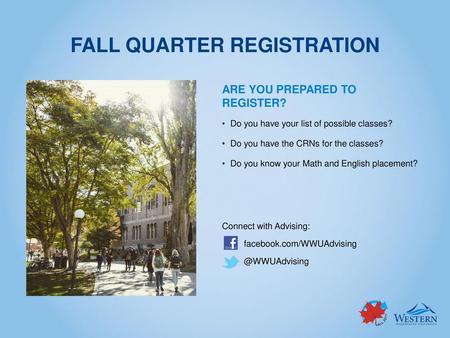 FALL QUARTER REGISTRATION