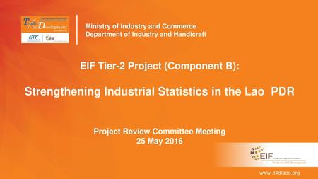 Strengthening Industrial Statistics in the Lao PDR