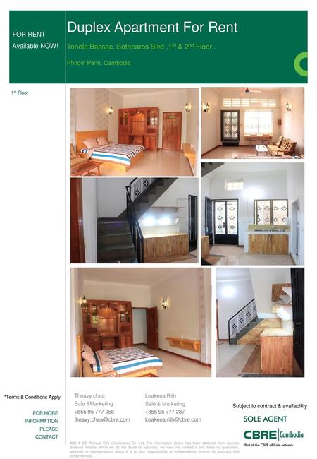 Duplex Apartment For Rent