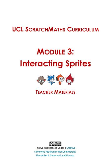 UCL ScratchMaths Curriculum