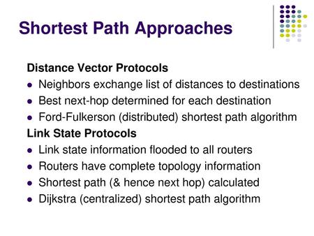 Centralized vs Distributed Routing