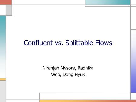 Confluent vs. Splittable Flows