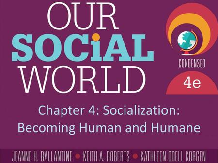 Chapter 4: Socialization: Becoming Human and Humane