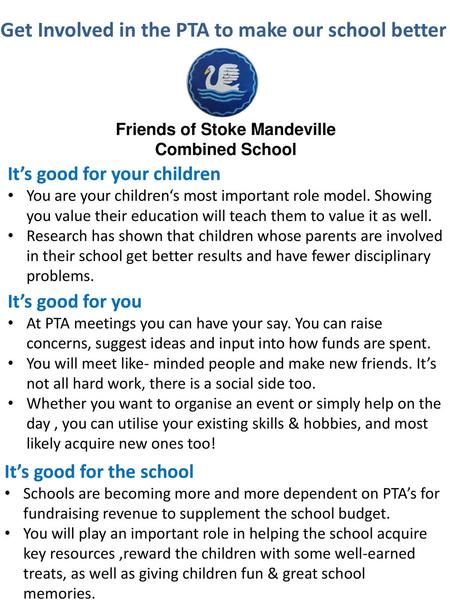 Get Involved in the PTA to make our school better