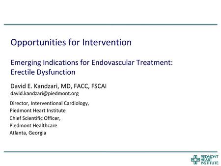 Opportunities for Intervention