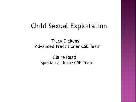 Child Sexual Exploitation