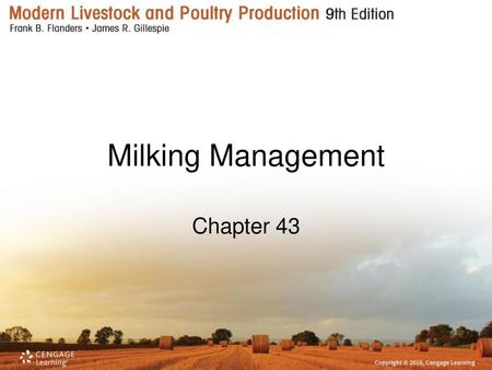 Milking Management Chapter 43.