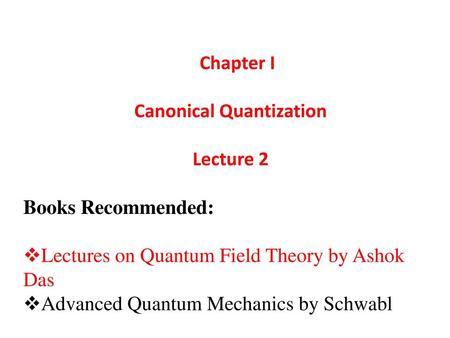 Canonical Quantization