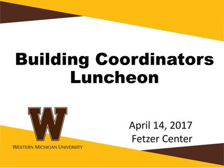 Building Coordinators Luncheon