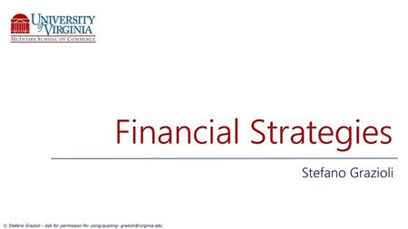 Financial Strategies Stefano Grazioli.