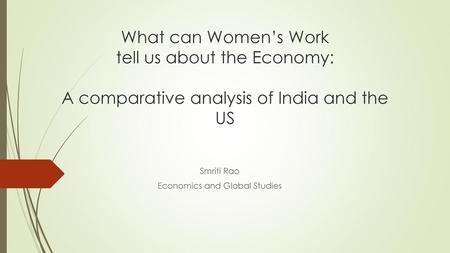 Smriti Rao Economics and Global Studies