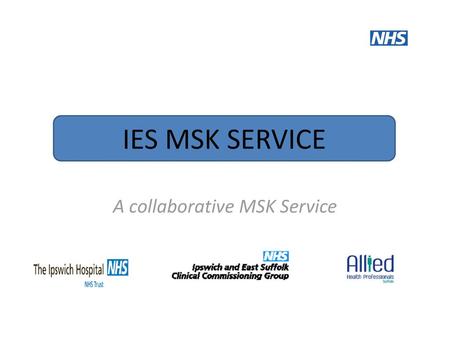 A collaborative MSK Service