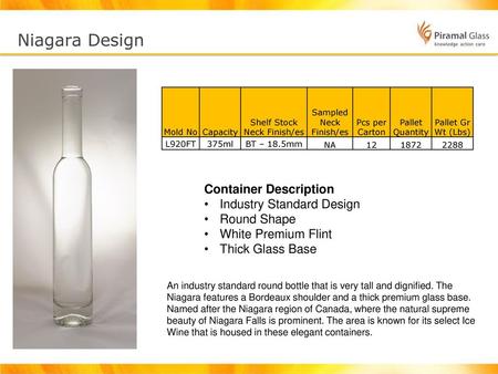 Niagara Design Container Description Industry Standard Design