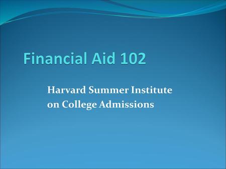 Harvard Summer Institute on College Admissions