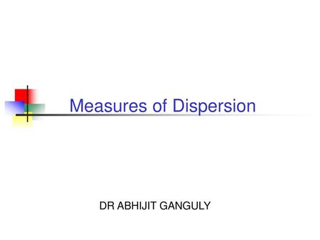 Measures of Dispersion