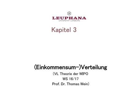 (Einkommensum-)Verteilung