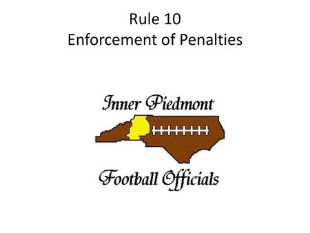 Rule 10 Enforcement of Penalties